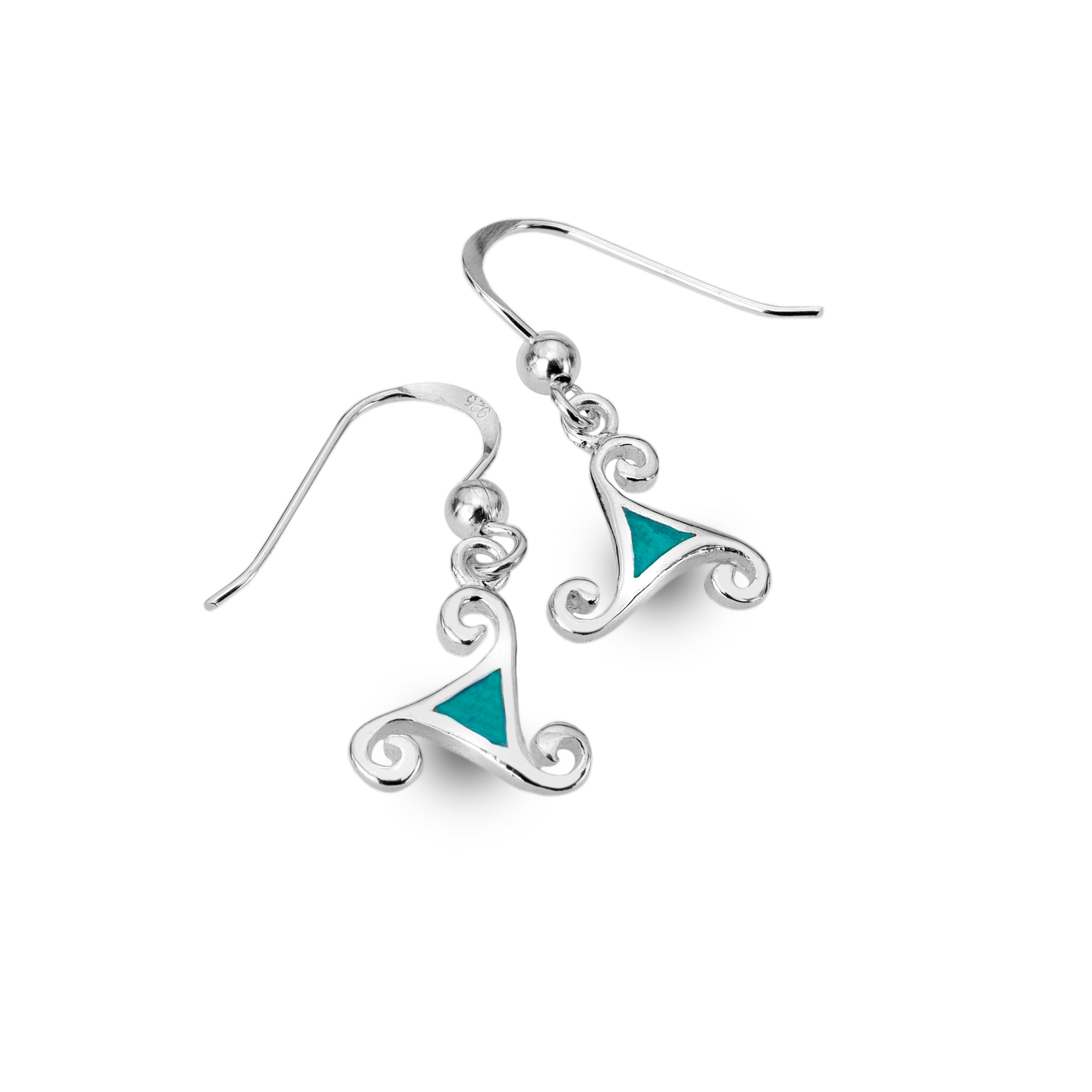 Turquoise Triskele Earrings